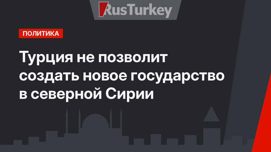Турция не позволит создать  новое государство в северной Сирии