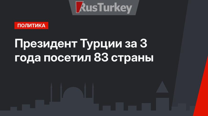 Президент Турции за 3 года посетил 83 страны