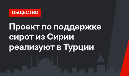 Проект по поддержке сирот из Сирии реализуют в Турции