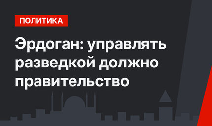Эрдоган: управлять разведкой должно правительство