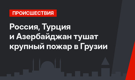  Россия, Турция и Азербайджан тушат крупный пожар в Грузии