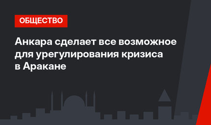 Анкара сделает все возможное для урегулирования кризиса в Аракане