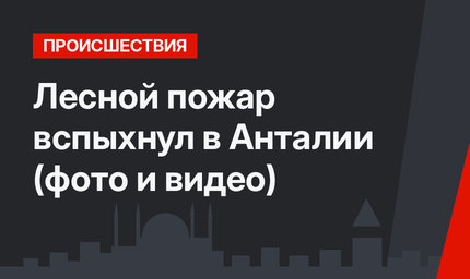 Лесной пожар вспыхнул в Анталии (фото и видео)