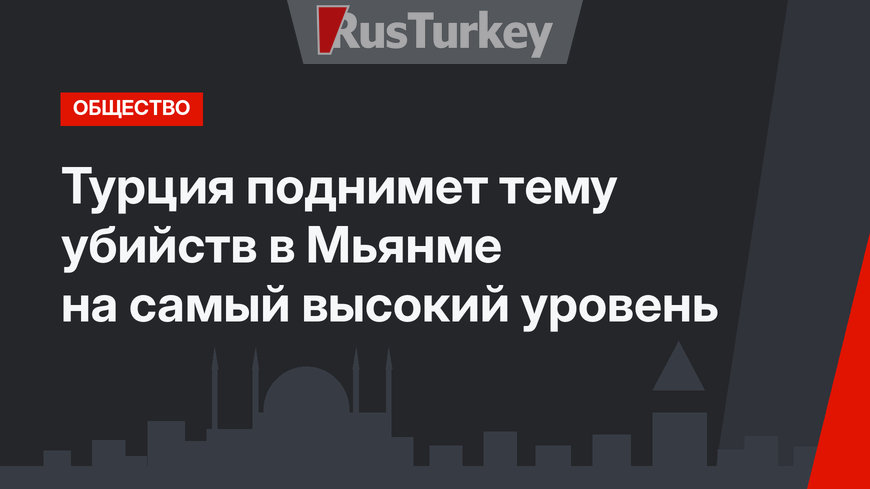 Турция поднимет тему убийств в Мьянме на самый высокий уровень