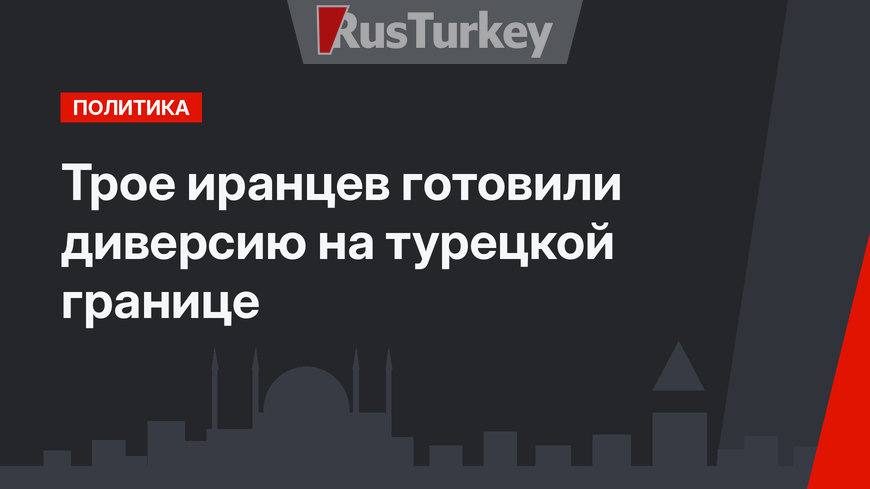 Трое иранцев готовили диверсию на турецкой границе