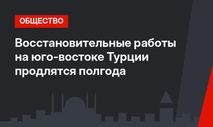 Восстановительные работы на юго-востоке Турции продлятся полгода