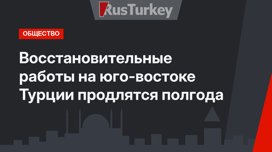 Восстановительные работы на юго-востоке Турции продлятся полгода