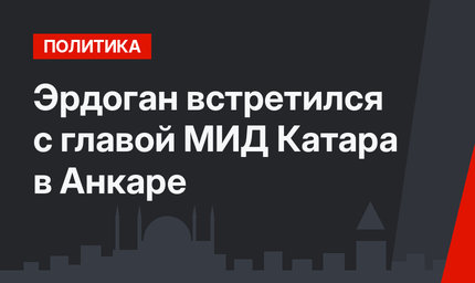 Эрдоган встретился с главой МИД Катара в Анкаре
