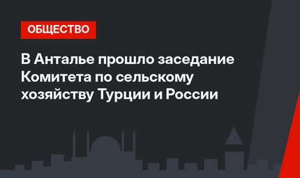 В Анталье прошло заседание Комитета по сельскому хозяйству Турции и России