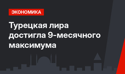 Турецкая лира достигла 9-месячного максимума