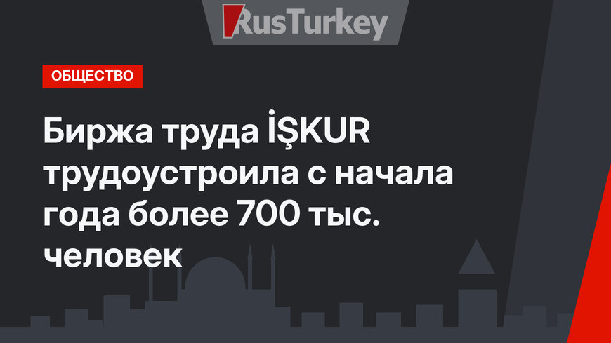 Биржа труда İŞKUR трудоустроила с начала года более 700 тыс. человек