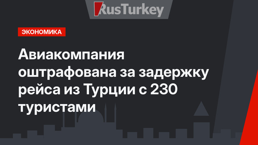 Авиакомпания оштрафована за задержку рейса из Турции с 230 туристами