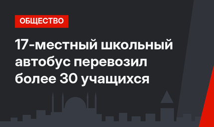 17-местный школьный автобус перевозил более 30 учащихся