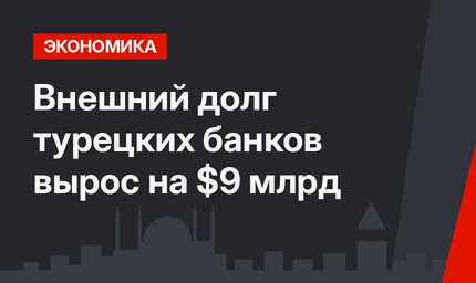 Внешний долг турецких банков вырос на $9 млрд