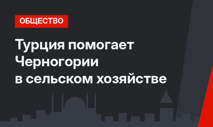 Турция помогает Черногории в сельском хозяйстве