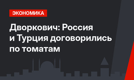 Дворкович: Россия и Турция договорились по томатам