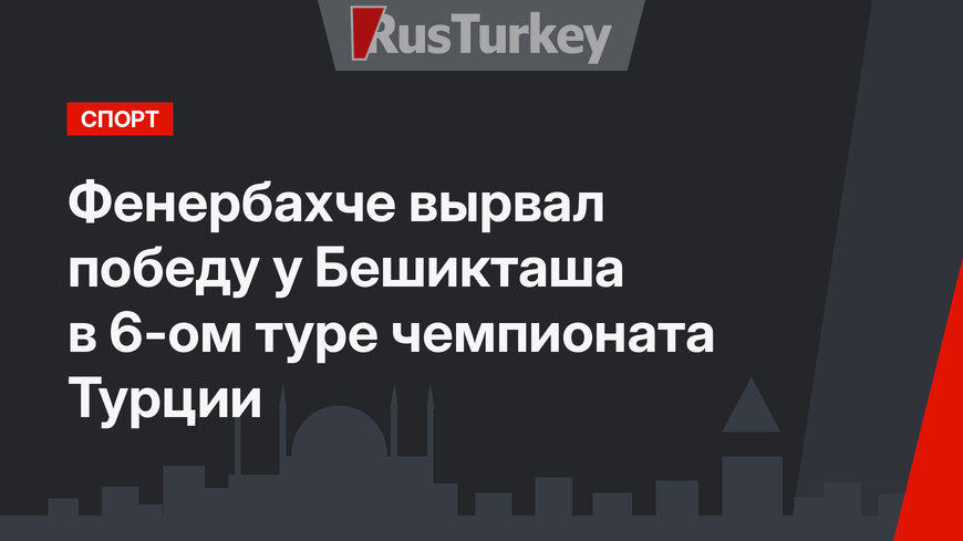 Фенербахче вырвал победу у Бешикташа в 6-ом туре чемпионата Турции