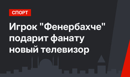 Игрок "Фенербахче" подарит  фанату новый телевизор