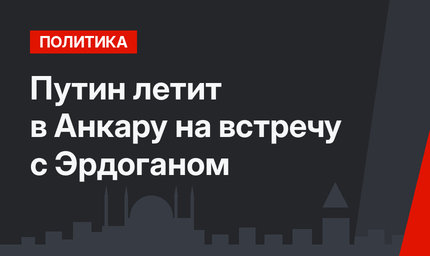 Путин летит в Анкару на встречу с Эрдоганом