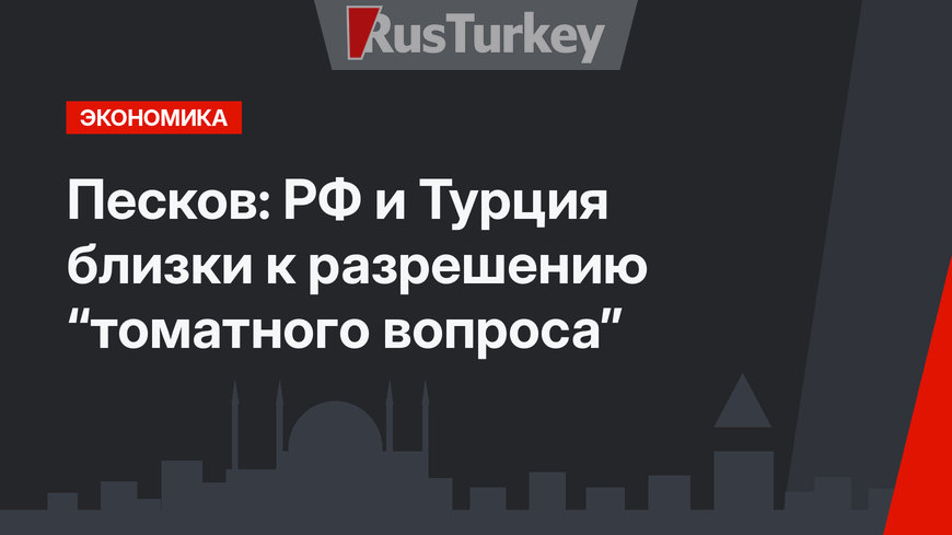 Песков: РФ и Турция близки к разрешению “томатного вопроса”