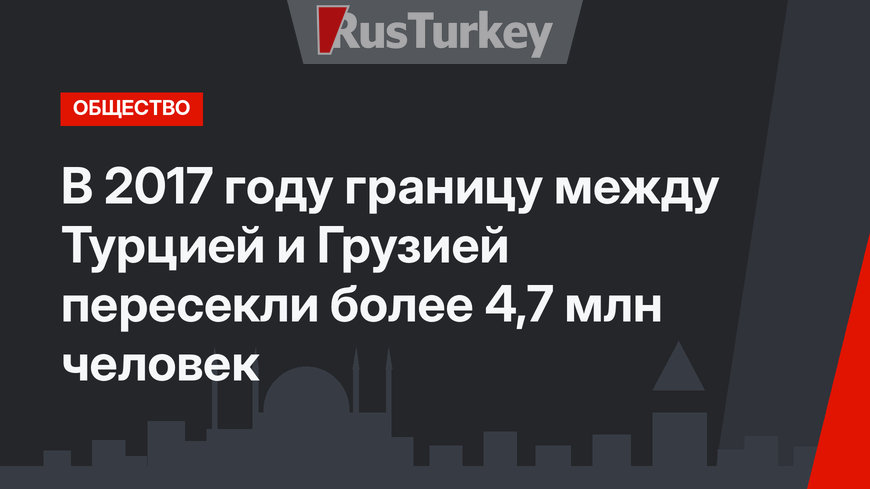 В 2017 году границу между Турцией и Грузией пересекли более 4,7 млн человек