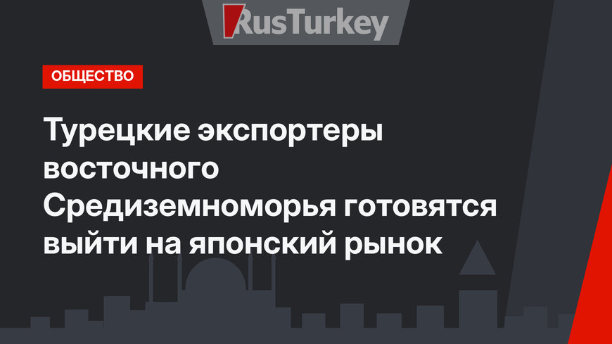 Турецкие экспортеры восточного Средиземноморья готовятся выйти на японский рынок