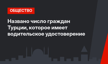 Названо число граждан Турции, которое имеет водительское удостоверение
