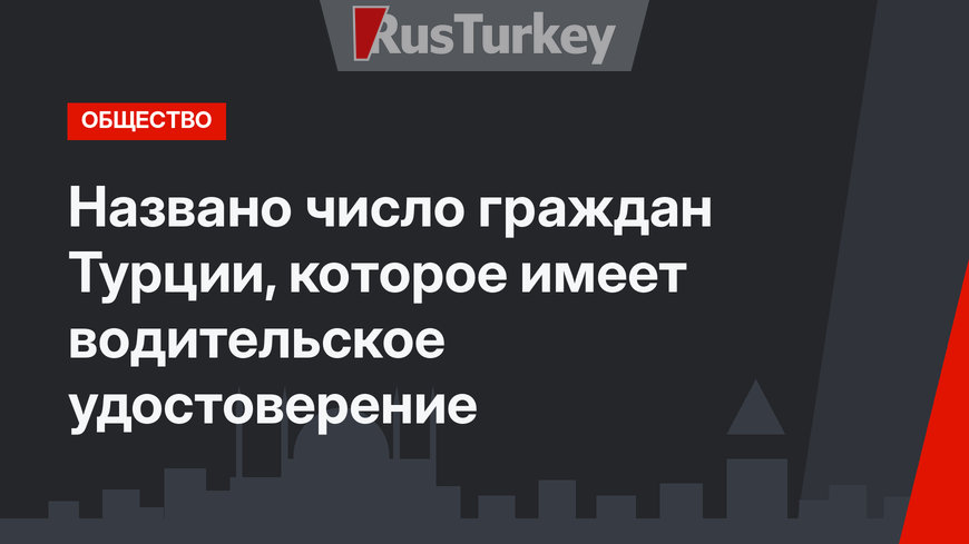 Названо число граждан Турции, которое имеет водительское удостоверение