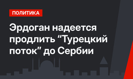 Эрдоган надеется продлить “Турецкий поток” до Сербии
