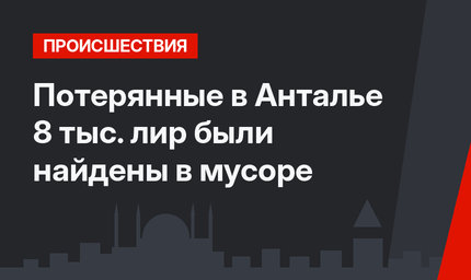 Потерянные в Анталье 8 тыс. лир были найдены в мусоре