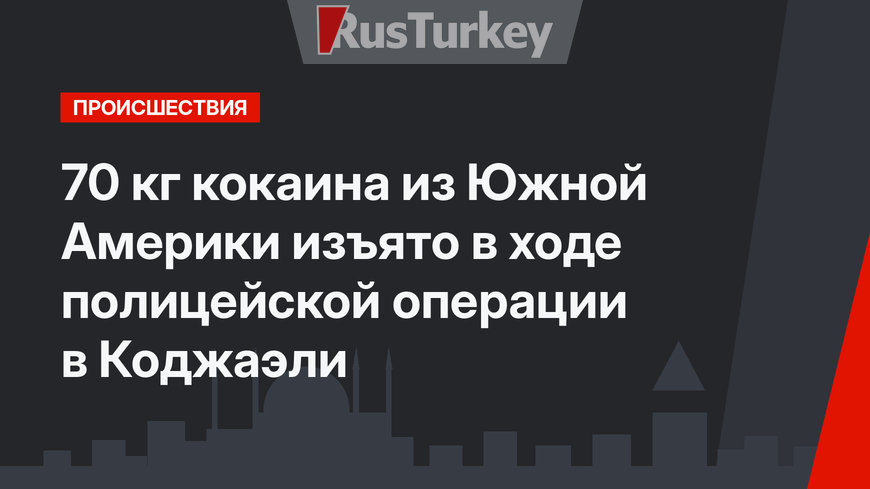 70 кг кокаина из Южной Америки изъято в ходе полицейской операции в Коджаэли