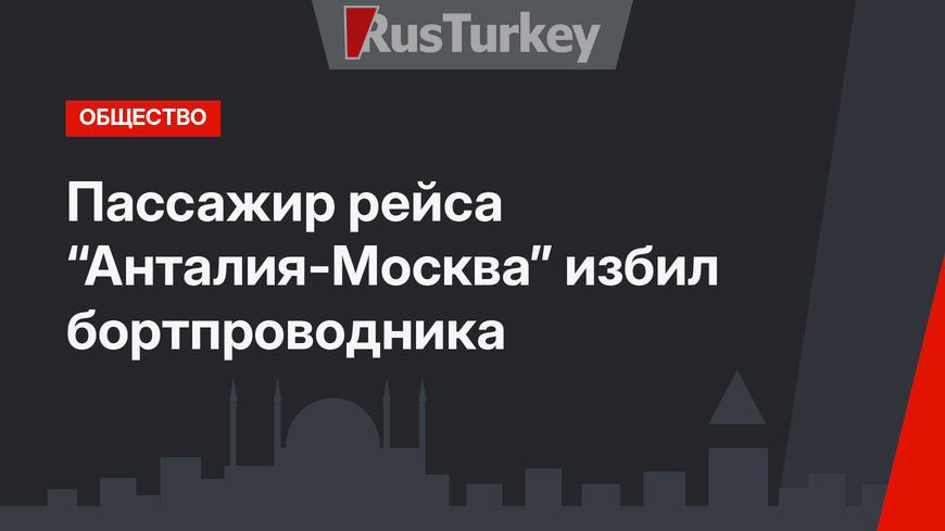 Пассажир рейса “Анталия-Москва” избил бортпроводника
