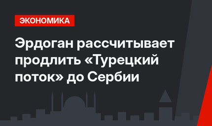 Эрдоган рассчитывает продлить «Турецкий поток» до Сербии