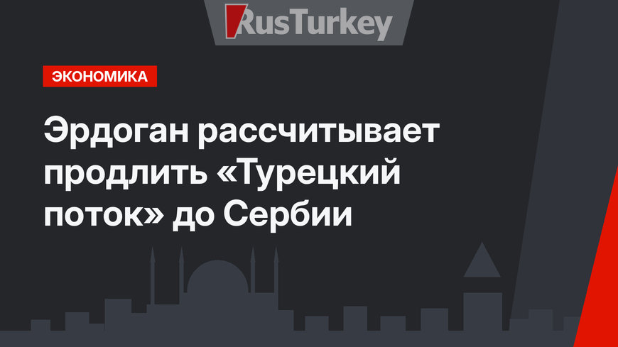 Эрдоган рассчитывает продлить «Турецкий поток» до Сербии