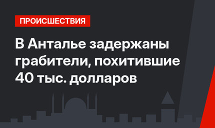 В Анталье задержаны грабители, похитившие 40 тыс. долларов