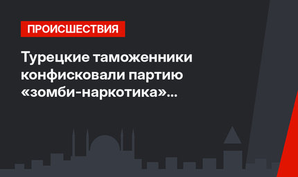 Турецкие таможенники конфисковали партию «зомби-наркотика» в Стамбуле