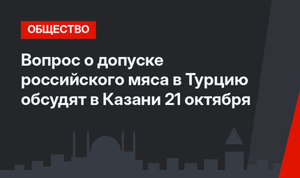 Вопрос о допуске российского мяса в Турцию обсудят в Казани  21 октября