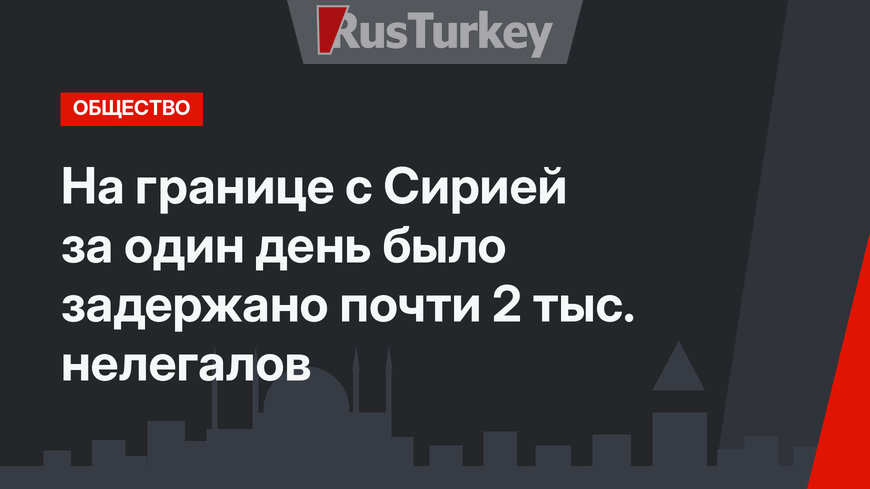 На границе с Сирией за один день было задержано почти 2 тыс. нелегалов