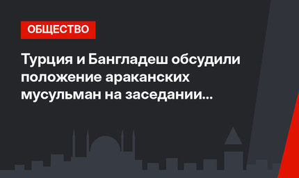 Турция и Бангладеш обсудили положение араканских мусульман на заседании «Исламской восьмерки»