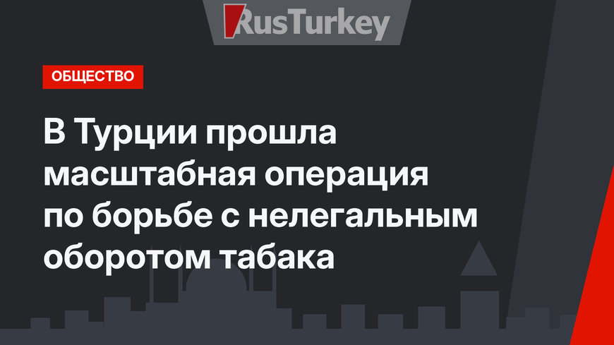 В Турции прошла масштабная операция по борьбе с нелегальным оборотом табака