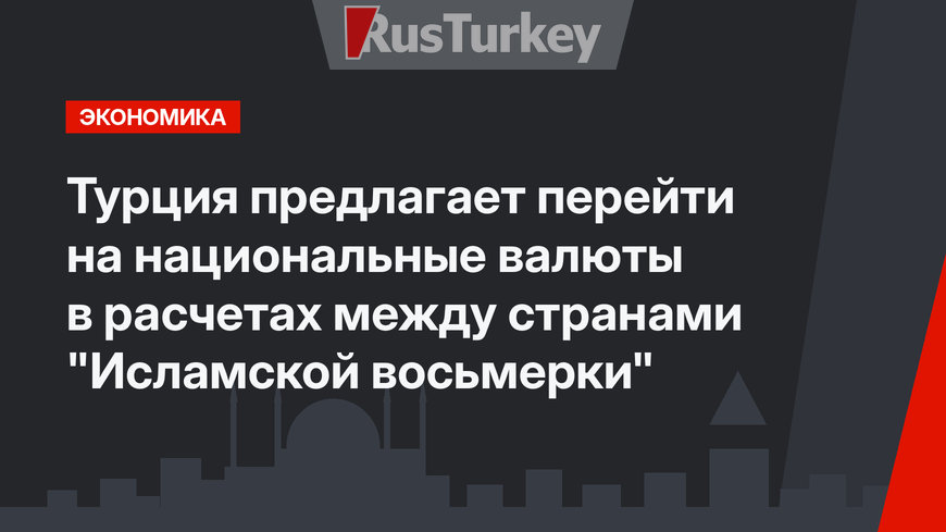 Турция предлагает перейти на национальные валюты в расчетах между странами "Исламской восьмерки"