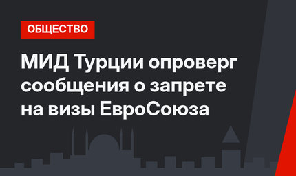 МИД Турции опроверг сообщения о запрете на визы ЕвроСоюза