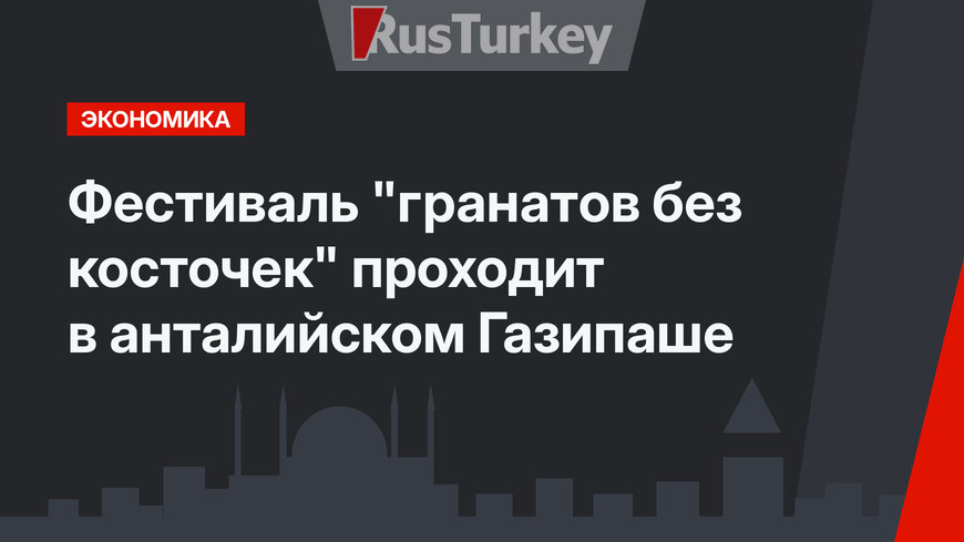 Фестиваль "гранатов без косточек" проходит в анталийском Газипаше