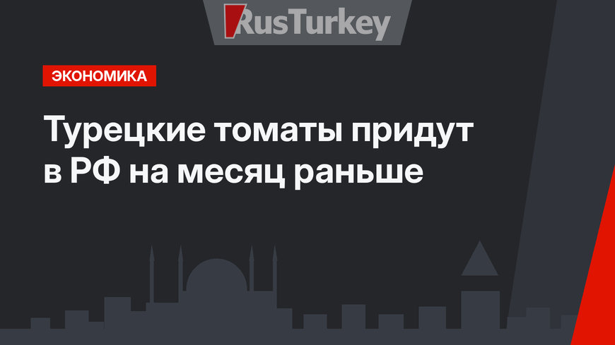 Турецкие томаты придут в РФ на месяц раньше