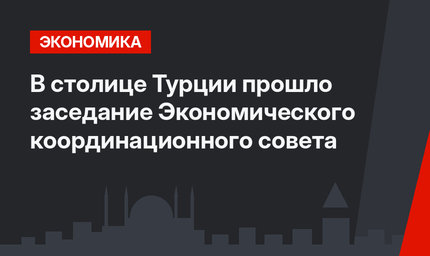 В столице Турции прошло заседание Экономического координационного совета