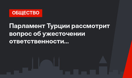 Парламент Турции рассмотрит вопрос об ужесточении ответственности за незаконное хранение оружия