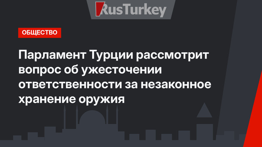 Парламент Турции рассмотрит вопрос об ужесточении ответственности за незаконное хранение оружия
