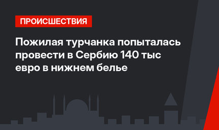 Пожилая турчанка попыталась провести в Сербию 140 тыс евро в нижнем белье