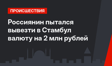 Россиянин пытался вывезти в Стамбул валюту на 2 млн рублей