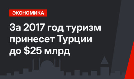 За 2017 год туризм принесет Турции до $25 млрд